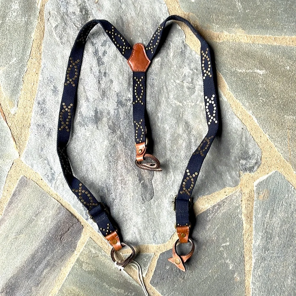 Suri Suspenders-Studded Black